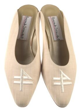 Vintage Fernando Sanchez Satin Leather Mules